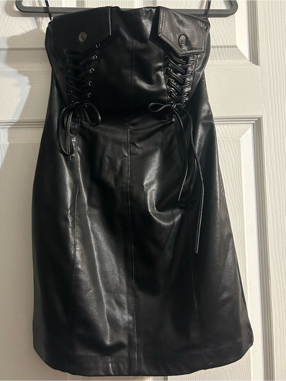 Moto Lace-Up Mini Dress